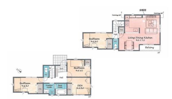 【B号棟】中区新築戸建床暖房宅配ボックス