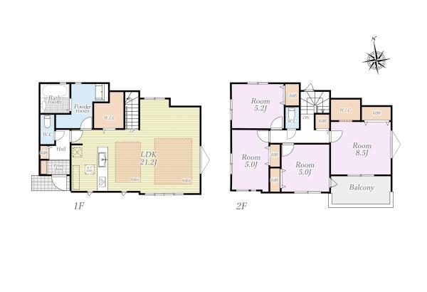 相模原市新築戸建WIC床暖房対面キッチン