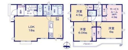 【A号棟】藤沢市新築戸建2台駐車可LDK18帖
