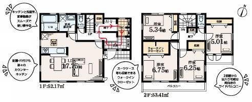 【3号棟】藤沢市新築戸建2台駐車可カウンターキッチン