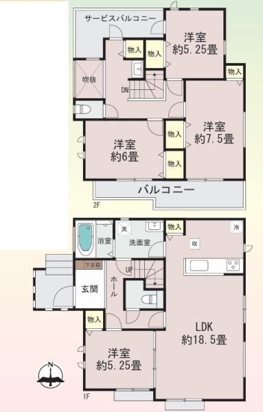 【A号棟】都筑区新築戸建2台駐車可LDK18帖