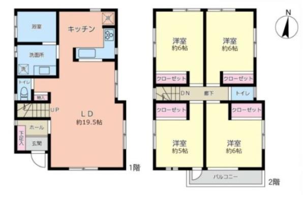 中区中古戸建LDK19帖ウッドデッキカースペース3台