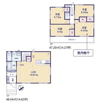 【2号棟】藤沢市新築戸建LDK18帖以上2台駐車可