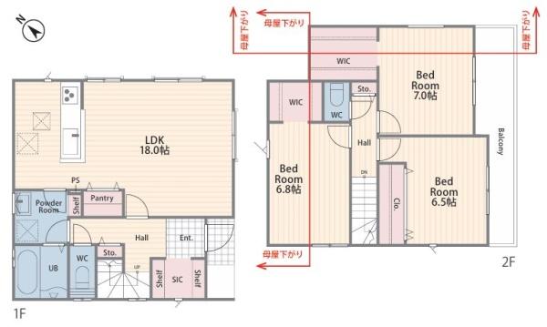 瀬谷区新築戸建LDK18帖2WIC3台駐車可SIC