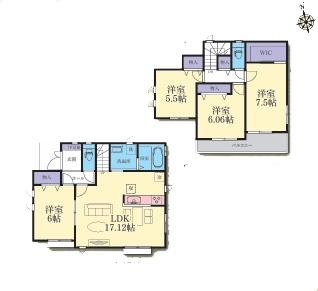 【G号棟】瀬谷区新築戸建WICリビングイン階段