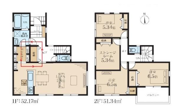 【3号棟】大和市新築戸建各居室収納有WIC