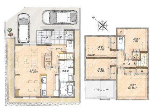 保土ヶ谷区新築戸建2台駐車可LDK18帖