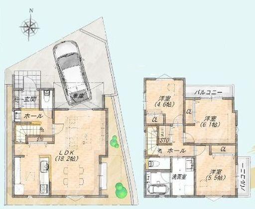 【A号棟】南区新築戸建LDK18帖以上2路線2駅利用可