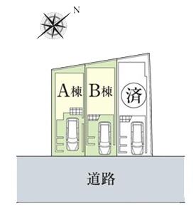 【A号棟】港北区中古戸建ビルトイン車庫書斎