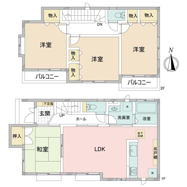 藤沢市中古戸建平坦都市ガスカースペース2台