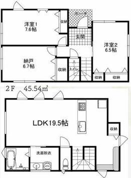泉区新築戸建LDK19帖以上納戸2台駐車可
