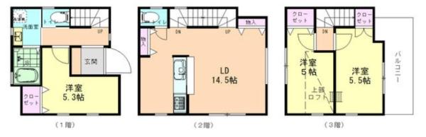 磯子区新築戸建ロフト閑静な住宅街