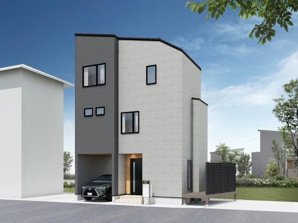 戸塚区新築戸建ビルトイン車庫ウッドデッキ