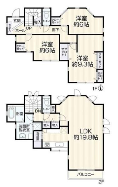 青葉区中古戸建LDK19帖以上パントリー