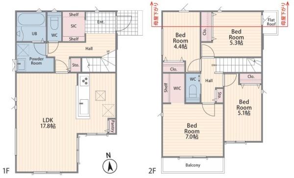 【1号棟】大和市新築戸建SICWIC2台駐車可