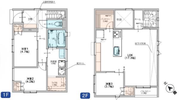 旭区新築戸建吹抜けファミリークローク幹太くん設置