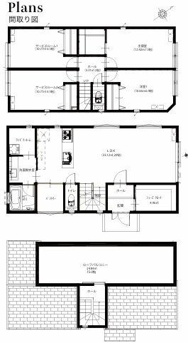 川崎市新築戸建2台駐車可ルーバルパントリー