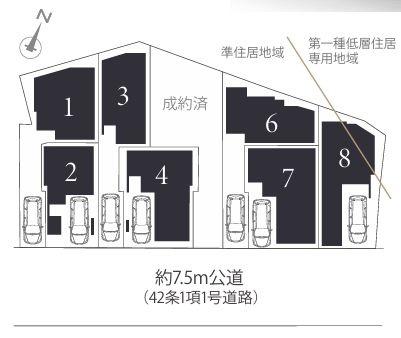 【1号棟】中区新築戸建パントリー納戸