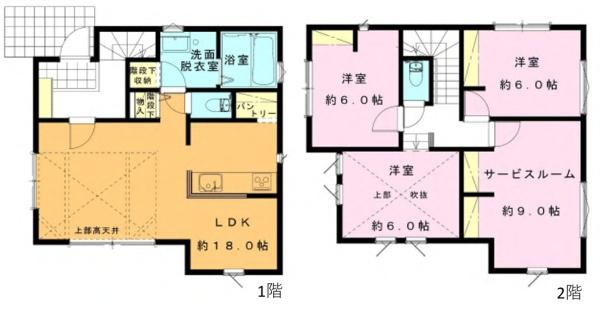 【C棟】大和市新築戸建長期優良住宅吹抜け