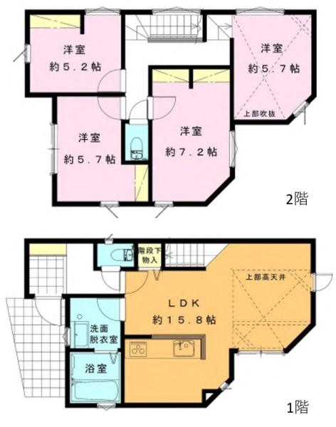 【D棟】大和市新築戸建長期優良住宅吹抜け