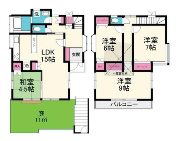 神奈川区中古戸建地下車庫庭付陽当り◎