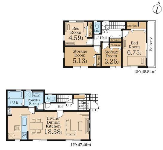【1号棟】南区新築戸建LDK18帖帖以上納戸