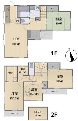 旭区中古戸建ロフト駅歩10分2駅利用可WIC