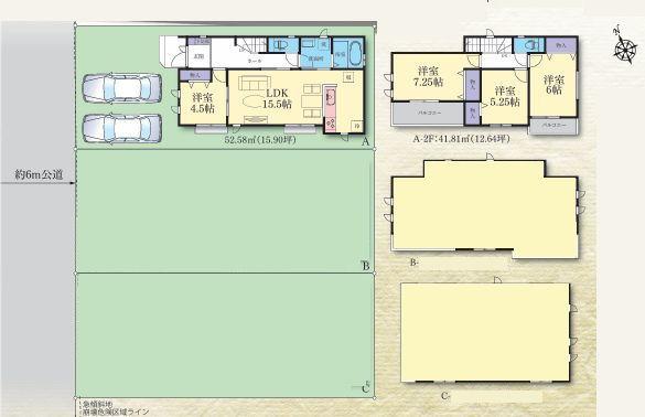 【A号棟】藤沢市新築戸建2台駐車可
