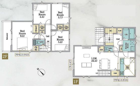 【1号棟】藤沢市新築戸建3台駐車可SICLDK20帖