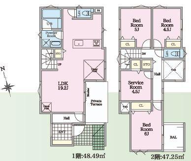 【2号棟】藤沢市新築戸建2台駐車可LDK19帖以上