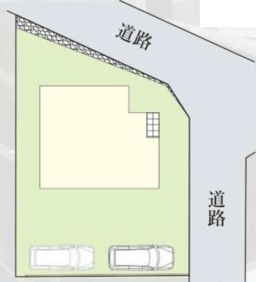旭区新築戸建カースペース2台敷地面積59坪超庭付