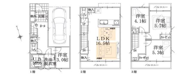 川崎市新築戸建ビルトイン車庫駅歩4分