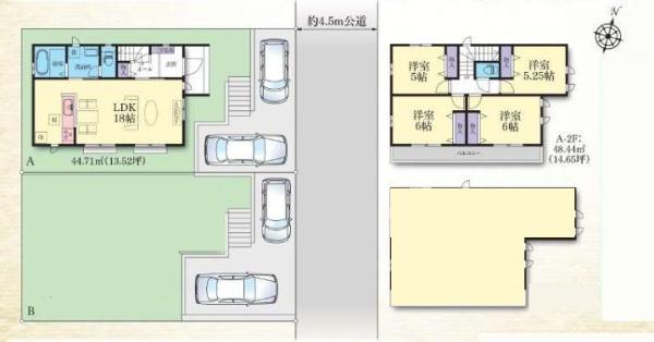 【A号棟】南区新築戸建2台駐車可LDK18帖