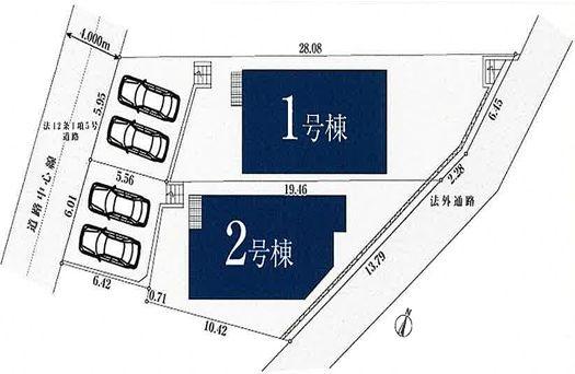 【1号棟】港北区新築戸建2台駐車可LDK22帖以上