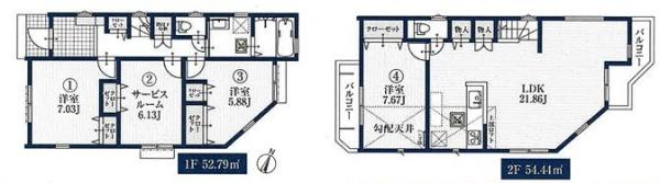 【2号棟】港北区新築戸建2台駐車可LDK21帖以上