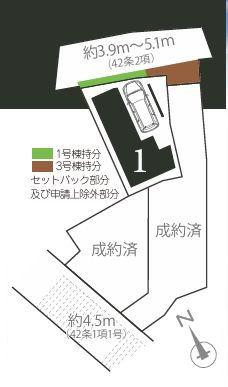 【1号棟】神奈川区新築戸建ビルトイン車庫