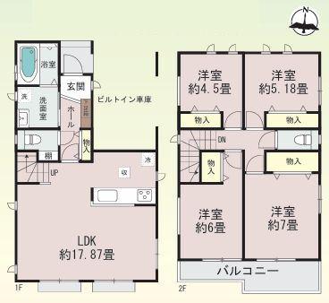 【1号棟】川崎市新築戸建ビルトイン車庫