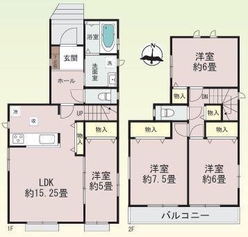 【2号棟】川崎市新築戸建4LDKワイドバルコニー