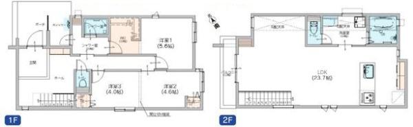 藤沢市新築戸建2台駐車可LDK23帖以上WIC駅歩7