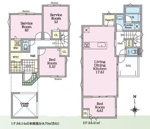 【1号棟】茅ヶ崎市新築戸建パントリーWICガレージ