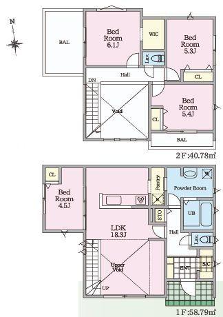 【1号棟】戸塚区新築戸建2台駐車可パントリー