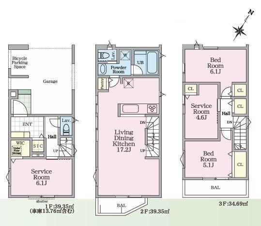 【2号棟】旭区新築戸建ビルトイン車庫駅歩5分