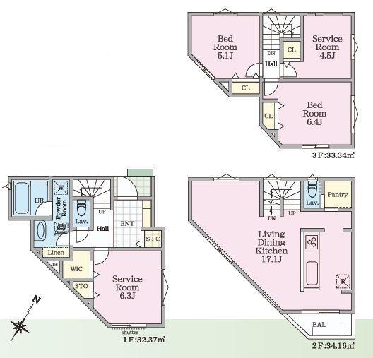 【3号棟】旭区新築戸建駅歩5分パントリーWIC