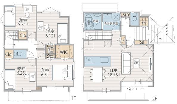 【1号棟】港南区新築戸建LDK18帖以上WICSIC