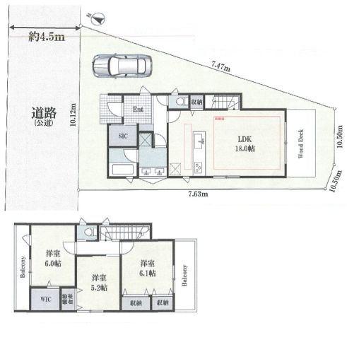 港北区新築戸建WICSICLDK18帖以上