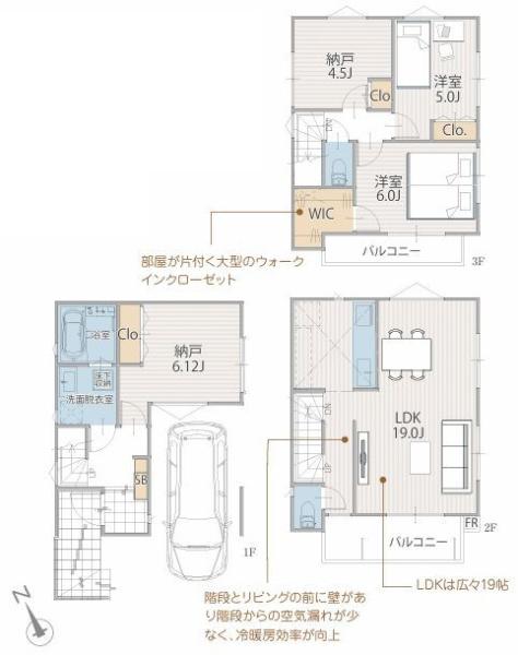 【1号棟】川崎市新築戸建ビルトインガレージWIC