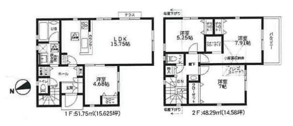 【6号棟】川崎市新築戸建2台駐車可パントリー
