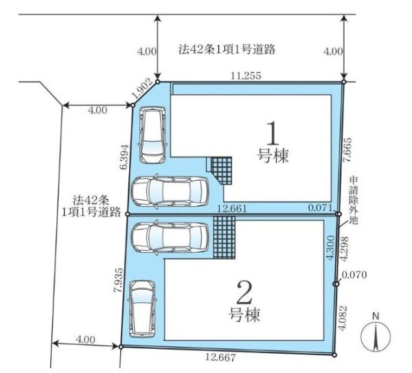 【1号棟】大和市新築戸建2台駐車可LDK20帖以上