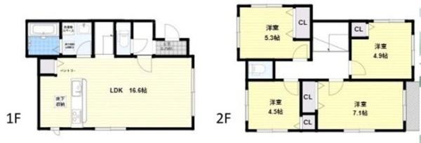 【A号棟】戸塚区新築戸建パントリーカースペース