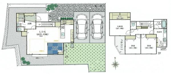 町田市新築戸建LDK25帖超床暖房カースペース2台